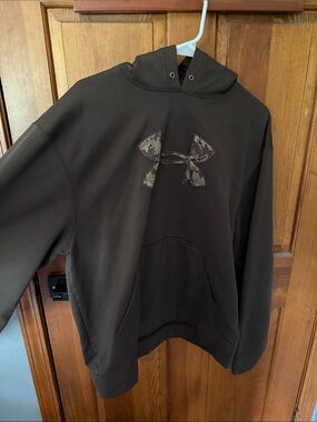 Under Armour Men's Black Crewneck Hoodie with Camo Logo